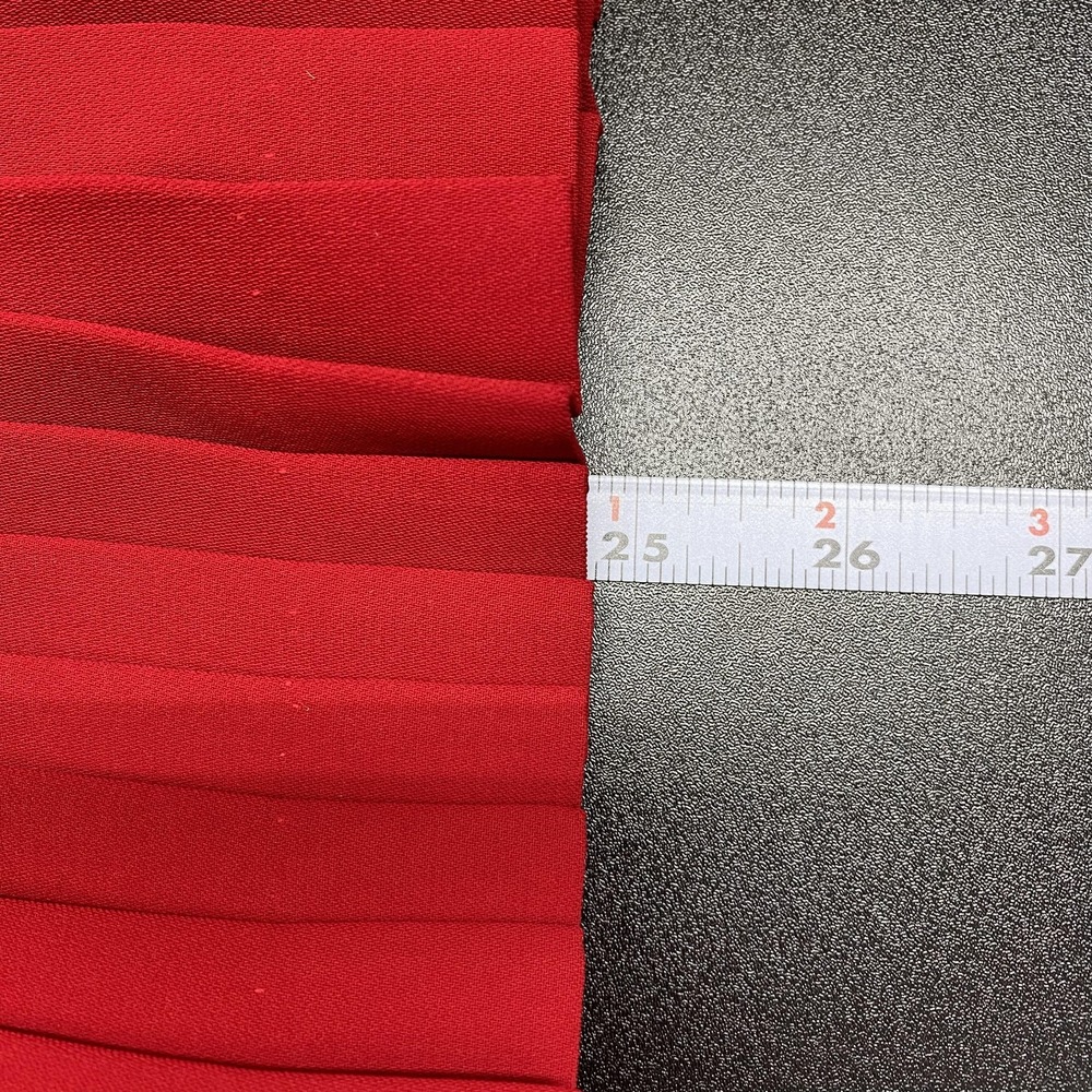Talbots Skirt Womens 18 Red Pleated Hem Black Trim Lined Knee Length USA Made - Picture 8 of 10